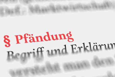 Textausschnitt Pfändung